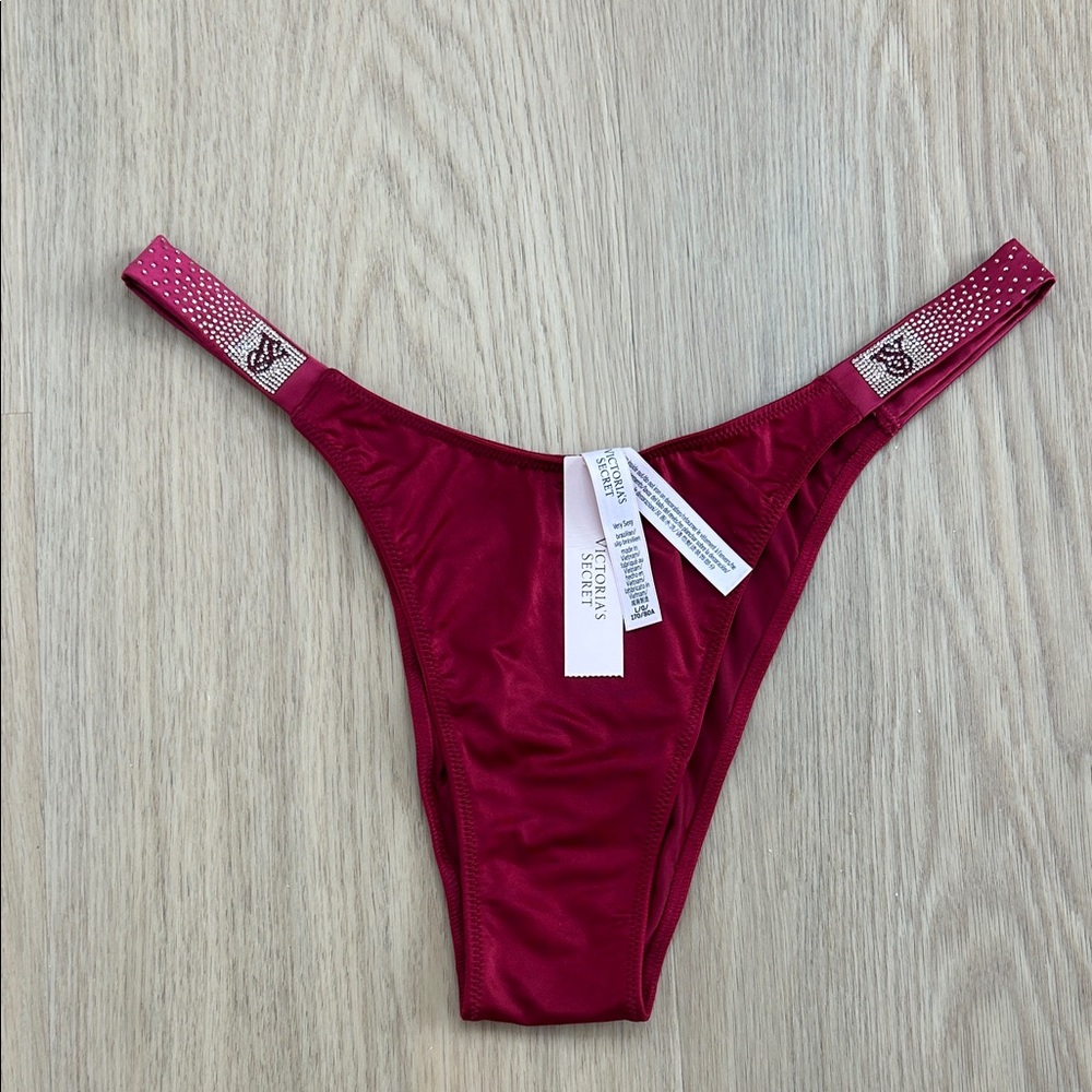NWT Victoria's Secret Very Sexy Scattered Shine Strap Smooth Brazilian Panty L - Picture 3 of 7